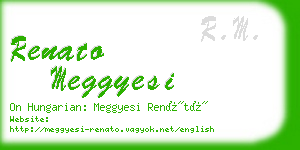 renato meggyesi business card